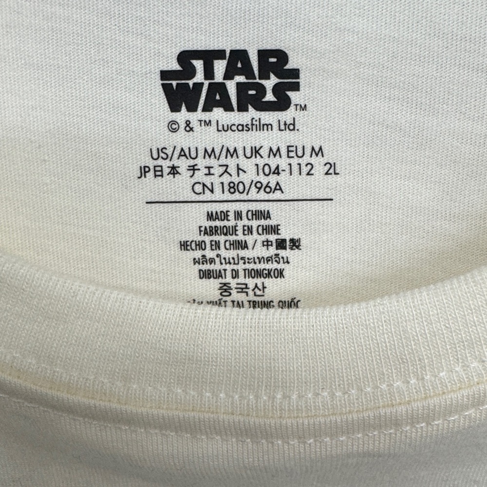 NWT Star Wars Vader Long Sleeve Shirt - Cream, Black, and Red Size M - Picture 2 of 8